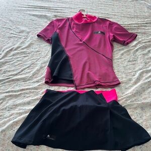 Adidas Pink and Black Athletic Set
